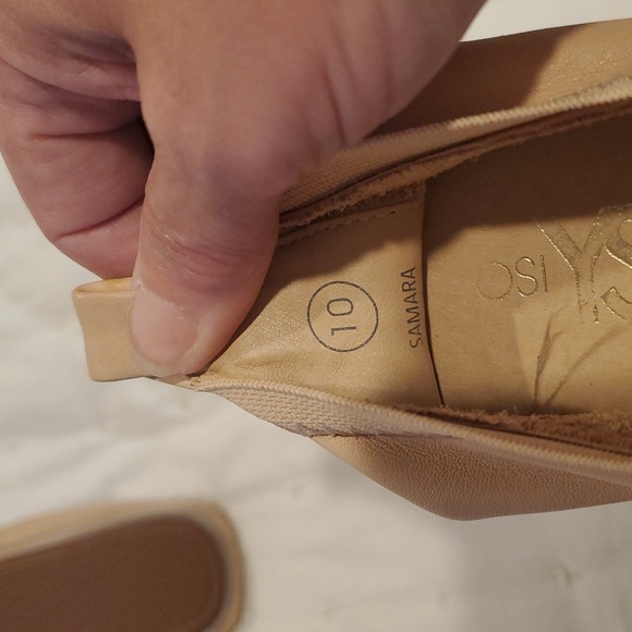 Samara Foldable Ballet Flat in Nude Leather - Picture 6 of 7